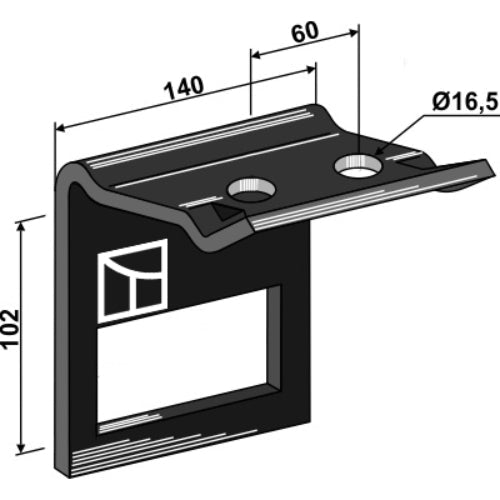 Brida de sujeción para brazo 100x16 - LS08-BDA-006