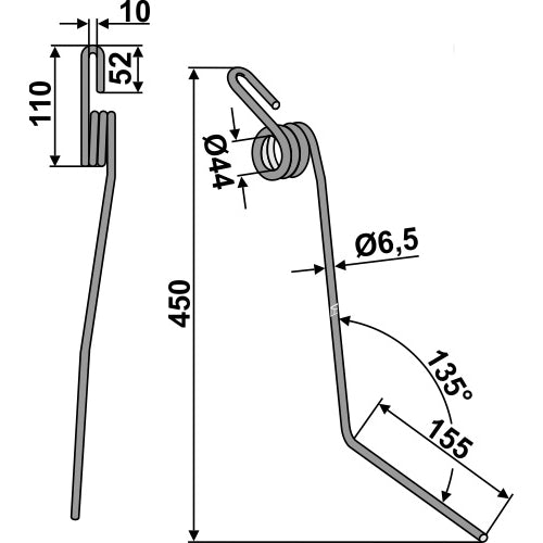 LS05-MRS-004 - Muelle de rastra - Adaptable para Rabe