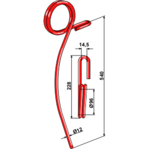 LS05-MRS-183 - Muelle de rastra - Adaptable para Väderstad