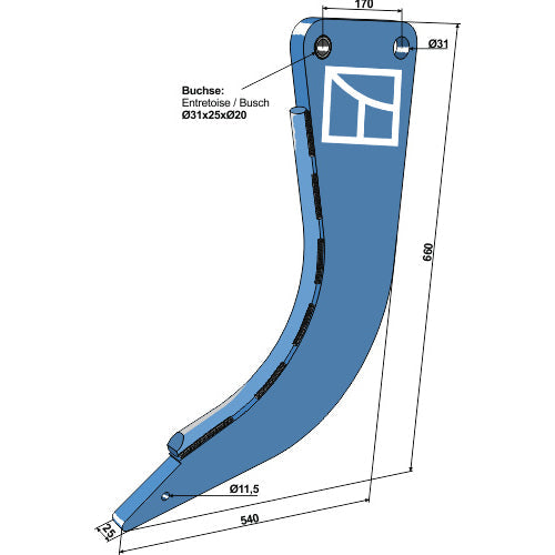 LS04-SMB-004 - Brazo de subsolador - Adaptable para Frost