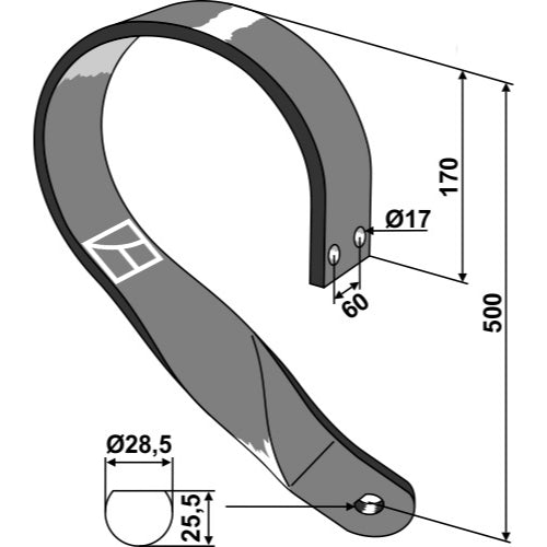 Soporte - modelo derecho - LS08-BGS-004