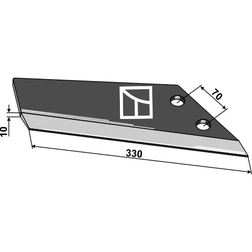 LS04-BRE-224 - Alerón de recambio - tipo Becker - modelo normal - Dcho - Adaptable para Becker / Fortschritt / Kotte y otras