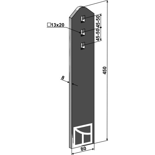 LS04-BNA-060 - Pieza de desgaste - Adaptable para Köckerling Allrounder