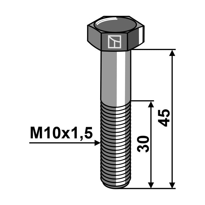 LS11-TARM-201 - Tornillo de cabeza hexagonal - M10 sin tuerca