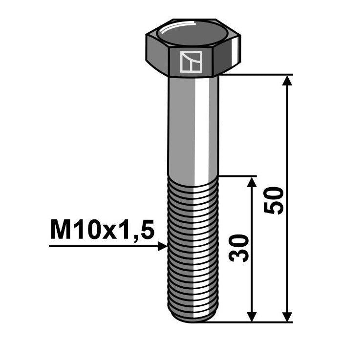 LS11-TARM-203 - Tornillo de cabeza hexagonal - M10 sin tuerca
