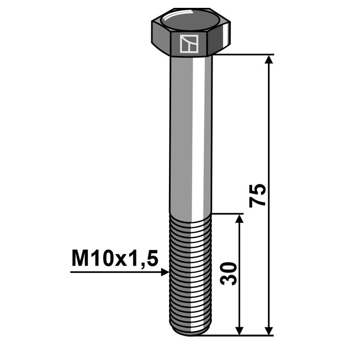 LS11-TARM-208 - Tornillo de cabeza hexagonal - M10 sin tuerca