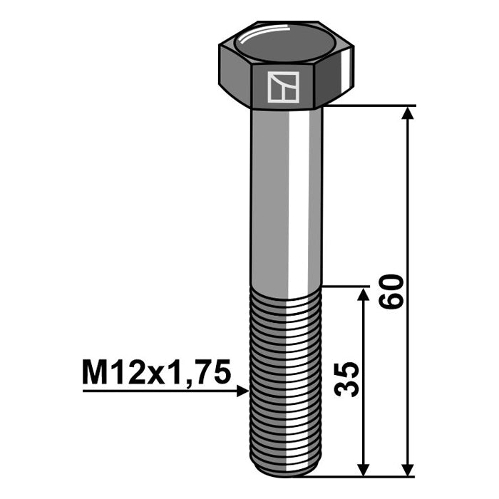 LS11-TSGR-005 - Tornillo de seguridad - M12 sin tuerca