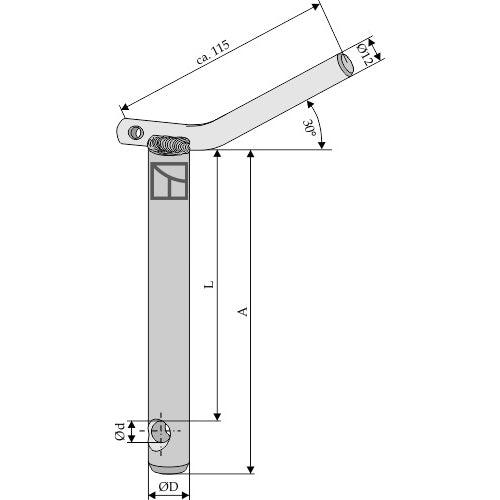 Bulón de seguridad para tercer punto - LS13-BLSG-003