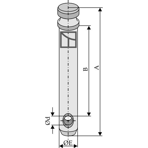 Bulón para barra inferior - Cat. I - LS13-BLTP-008