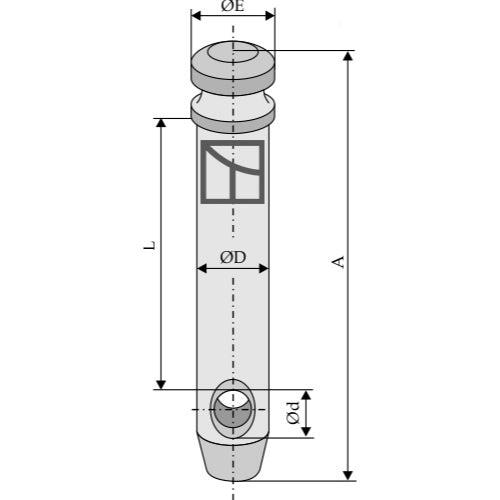 Bulón para tercer punto - LS13-BLTP-032