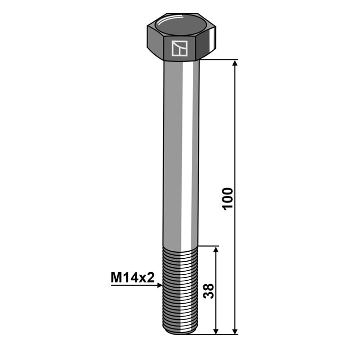 LS11-TSGR-015 - Tornillo de seguridad - M14 sin tuerca