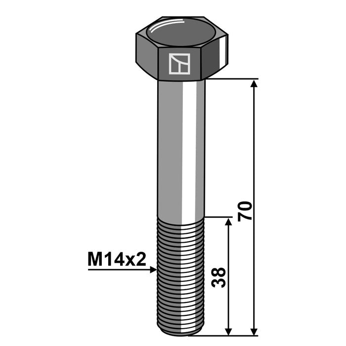 LS11-TSGR-012 - Tornillo de seguridad - M14 sin tuerca
