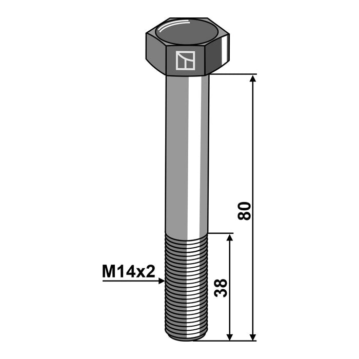 LS11-TSGR-013 - Tornillo de seguridad - M14 sin tuerca