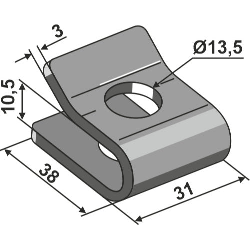 LS15-PHA-002 - Soporte de montaje - Adaptable para Claas / Deutz-Fahr / Pöttinger