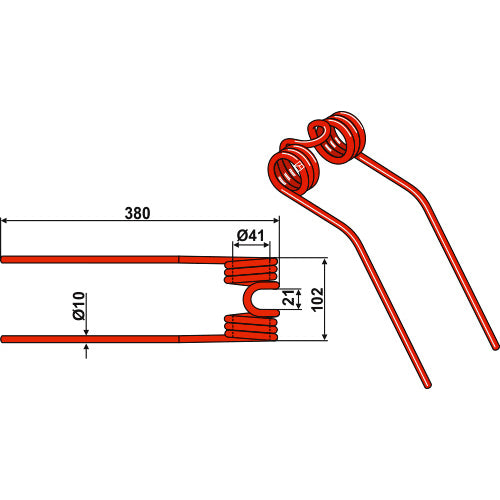 LS15-PHA-008 - Púa para henificador - Adaptable para Claas
