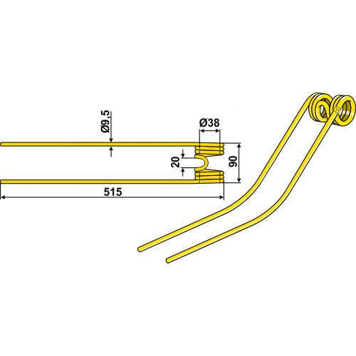 LS15-PHA-139 - Púa para henificador - Adaptable para Niemeyer