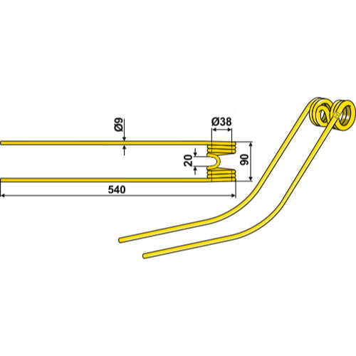 LS15-PHA-140 - Púa para henificador - Adaptable para Niemeyer
