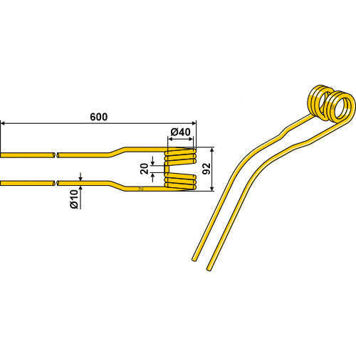 LS15-PHA-143 - Púa para henificador - Adaptable para Niemeyer