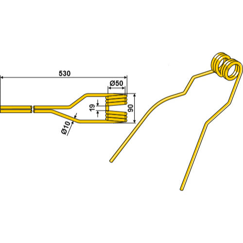 LS15-PHA-144 - Púa para henificador - Adaptable para Niemeyer