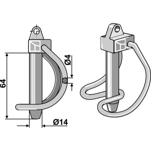LS14-PSC-019 - Pasador clip - Adaptable para Fiat
