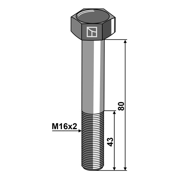 LS11-TSGR-025 - Tornillo de seguridad - M16 sin tuerca