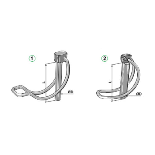 LS14-PCT-010 - Pasador clip para tubos