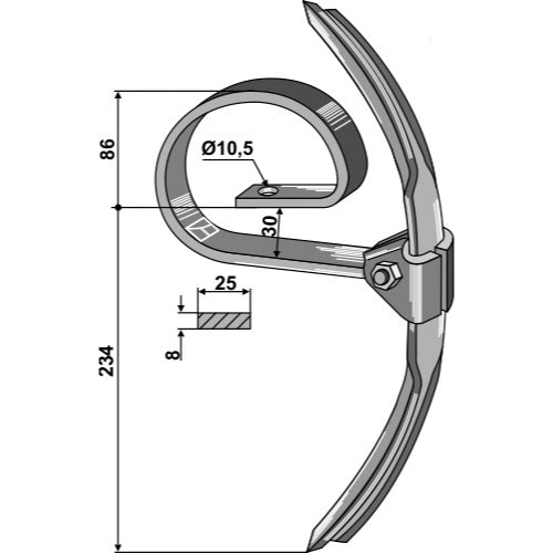 LS04-BRE-380 - Brazo trasero ZJ62 - Adaptable para Doublet-Record / HE-VA