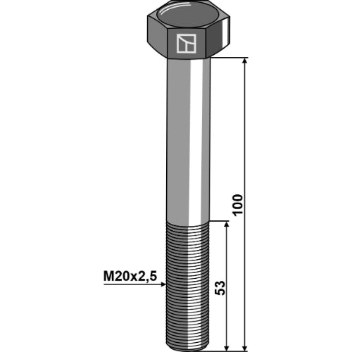 LS11-TSGR-027 - Tornillo de seguridad - M20 sin tuerca