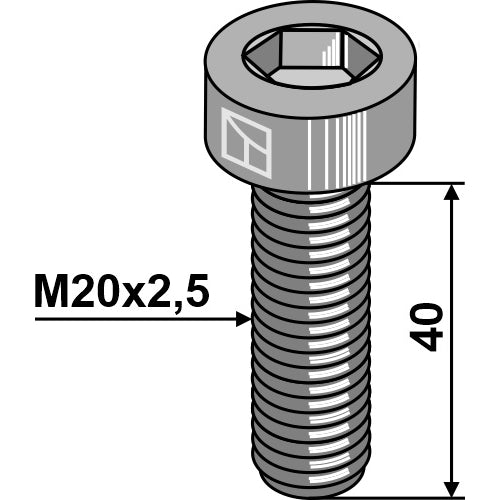 LS02-TCU-0007 - Tornillo hexagonal - M20x2,5 - 10.9