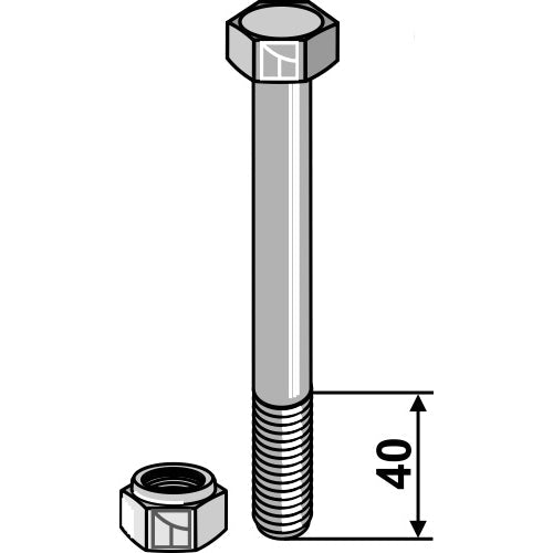 LS04-TRT-067 - Tornillo con tuerca autoblocante