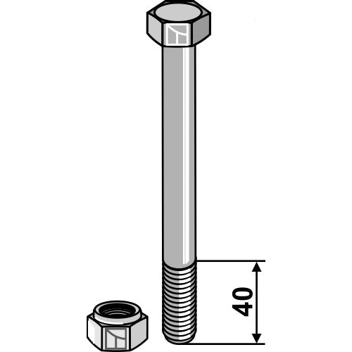 LS04-TRT-068 - Tornillo con tuerca autoblocante