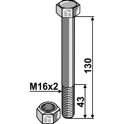 Tornillo con tuerca autoblocante - LS04-TRT-070