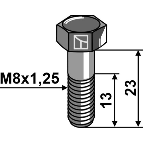 LS06-CSE-001 - Tornillo de cabeza hexagonal - M8x1,25 - 8.8