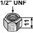 LS03-TSM-223 - Tuerca autoblocante - 1/2" UNF - Adaptable para Bomford / Mulag / Mc Connel