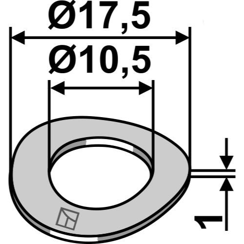 Arandela elástica - Ø17-5x1xØ10-5 DIN137 - LS03-ARC-001