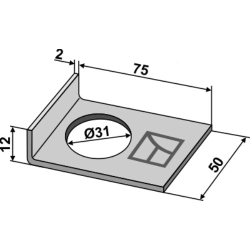 LS08-PLC-001 - Placa de bloqueo para ejes cuadrados 30x30