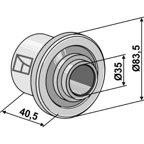LS08-BPA-007 - Pieza intermedia - 415mm - Adaptable para Hankmo