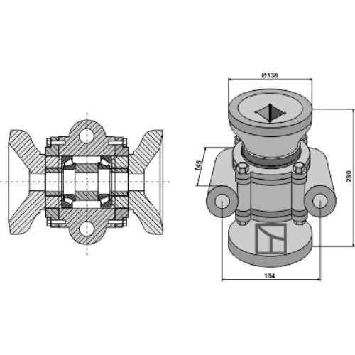 LS08-RCR-006 - Rodamiento cónico completo - Adaptable para Quivogne / Doublet-Record / Rau