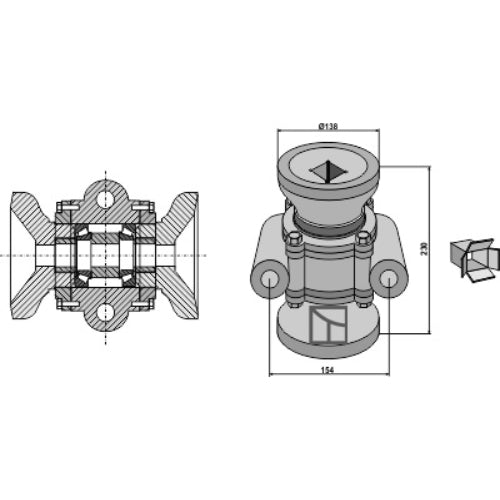 LS08-RCR-007 - Rodamiento cónico completo con casquillo distanciador