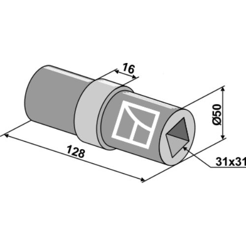 LS08-BPA-024 - Buje - Adaptable para Eje cuadrado 30x30y