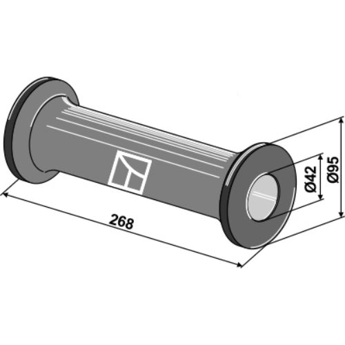 LS08-BPA-029 - Pieza intermedia para ejes cuadrados 28x28 - Adaptable para Frost