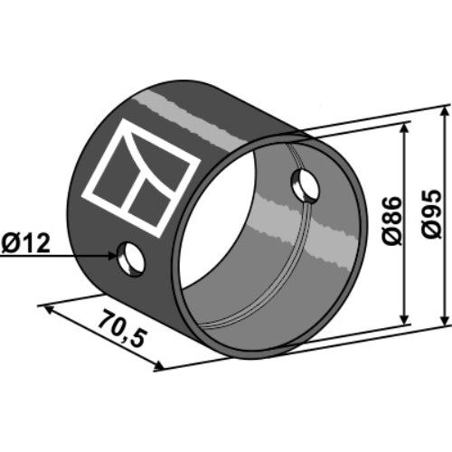 LS08-PLC-010 - Casquillo de PVC para grada de discos