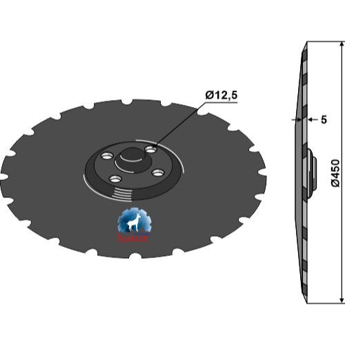 Disco dentado - Ø450 x 5 - LS08-DCS-024