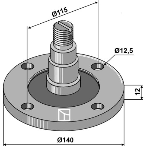 Brida de cojinete con eje - LS08-BDA-065