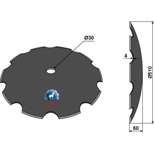 Disco dentado - Ø510x4 - LS08-DCS-050