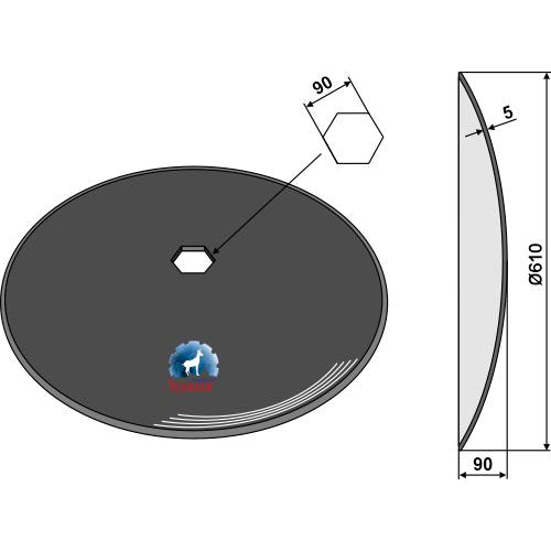 Disco liso - Ø610x5 - LS08-DCS-063