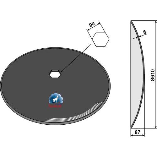 Disco liso - Ø610x6 - LS08-DCS-067