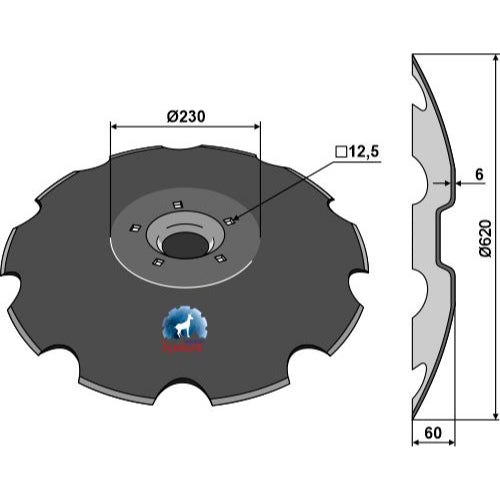 Disco dentado  - Ø620x6 - LS08-DCS-097