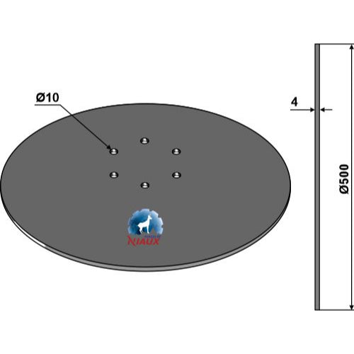 LS12-DPL-005 - Disco plano  - Ø507x4 - Adaptable para Lemken