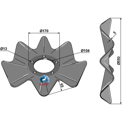 Disco ondulado - Ø550x5 - LS08-DCS-103